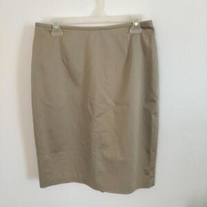 Liz Claiborne Suits Pencil Skirt Tan Size 6 Business Casual Classic Prep Uniform